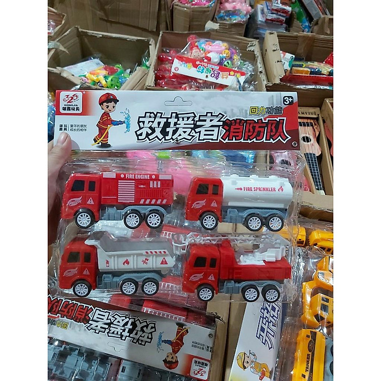 Set 4 xe công trình cho bé Chính hãng Giá tốt - Hình ảnh 2