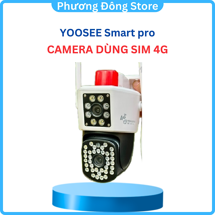 (Mẫu 2024) Camera 4G Yoosee 2 MẮT XEM 2 MÀN HÌNH 5.0MPX xoay 360 độ, xem đêm có màu, hỗ trợ đàm thoại 2 chiều - hàng chính hãng