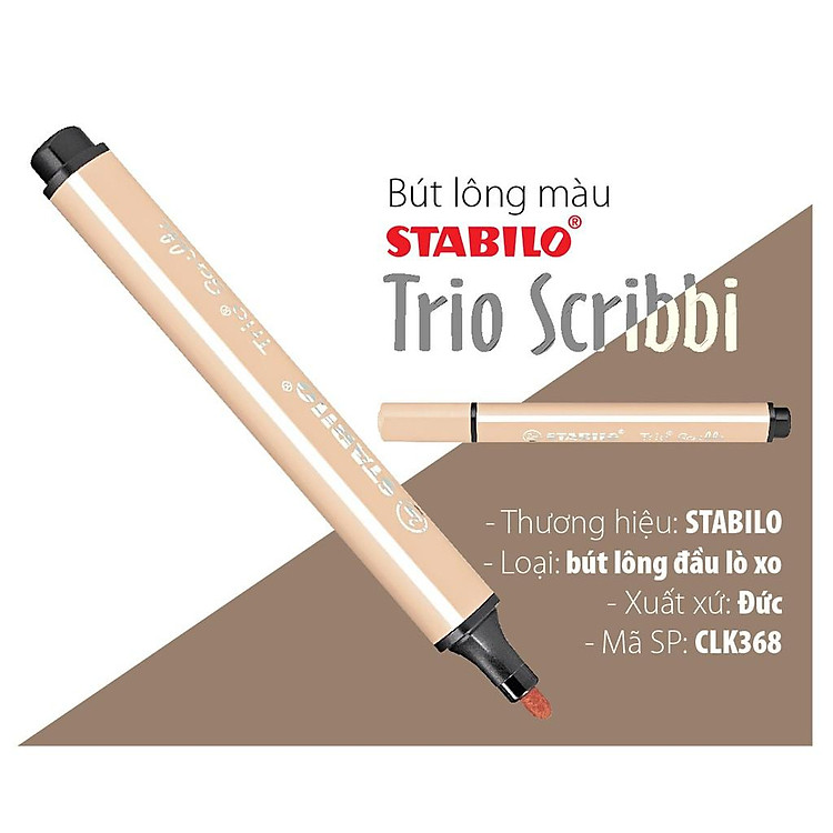 Bút lông màu STABILO Trio Scribbi (Đỏ, Xám) - Ảnh 6