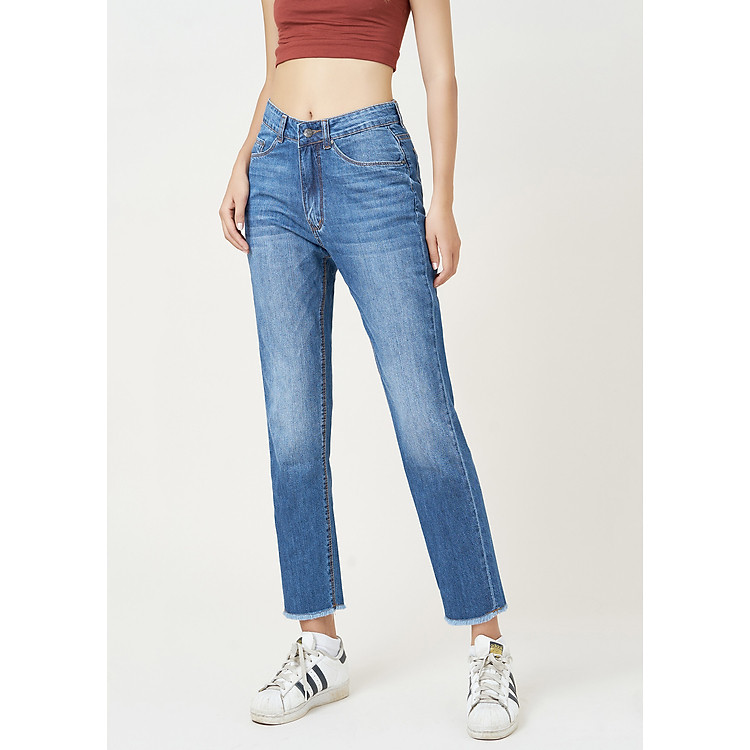 Quần Jean Nữ Dáng Boyfriend Lưng Cao Aaa Jeans Có Nhiều Màu Size 26 - 32