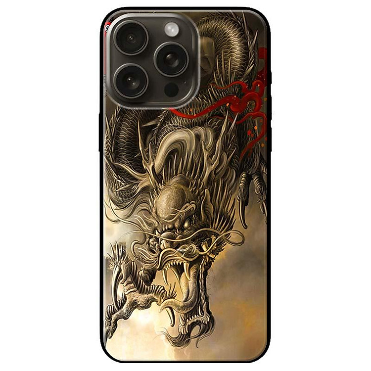 Ốp lưng dành cho Iphone 15 - Iphone 15 Plus - Iphone 15 Pro - Iphone 15 Pro Max - Rồng Giận Dữ - Hàng Chính Hãng