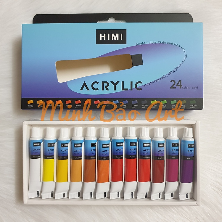 Màu Acrylic Miya Himi (12 màu, 12ml) - Ảnh 4