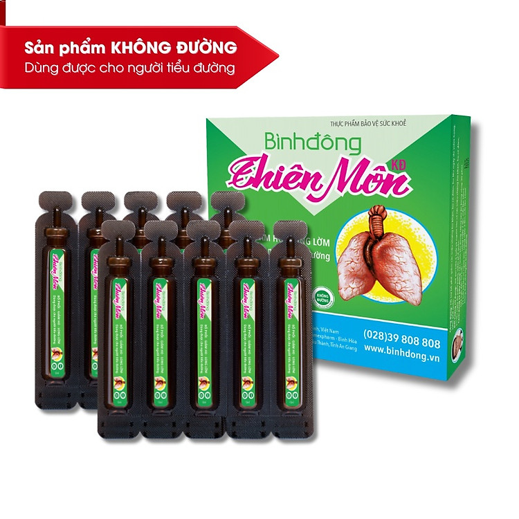 Bình Đông Thiên Môn Không đường ống 10ml - Giảm ho, Giảm đờm, Bổ phổi dạng ống tiện lợi
