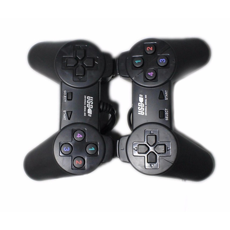Tay cầm chơi game đơn giản kiểu Playstation 1 giá rẻ gắn cổng USB trên PC - miếng lót chuột