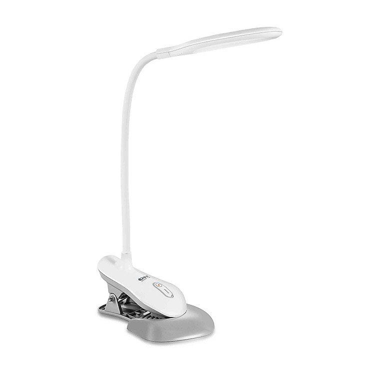 Đèn LED để bàn làm việc, học tập tích điện có chân kẹp bàn KM-6703 + Tặng 1 củ sạc USB