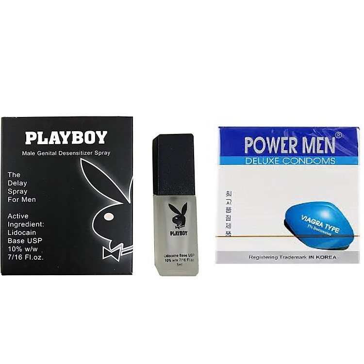 bao cao su powermen 3 cái tặng chai xịt chống xuất tinh sớm playboy