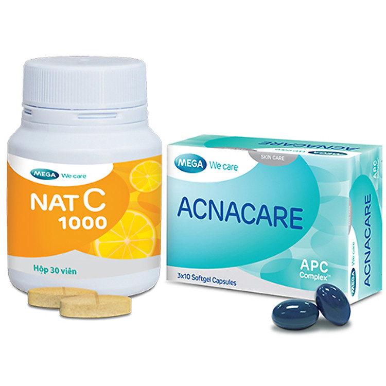 Thực phẩm bảo vệ sức khoẻ Acnacare & thực phẩm bảo vệ sức khoẻ MEGA WECARE Nat C