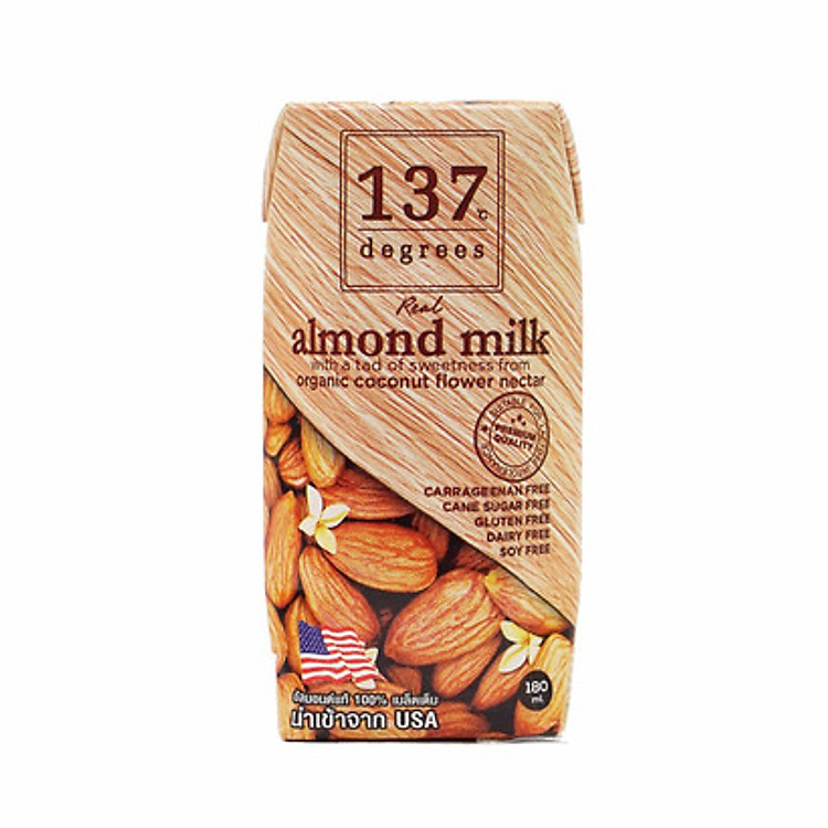 Sữa hạt hạnh nhân 137 Degrees vị truyền thống 180ML