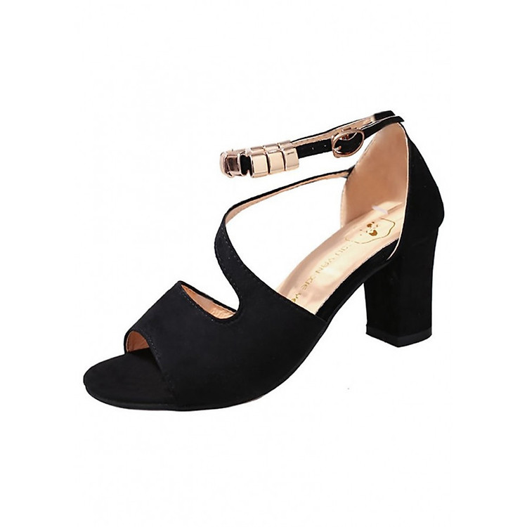 Giày sandals nữ cao gót da lộn SD01CG