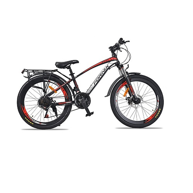 Xe đạp địa hình hiệu Fornix FT24, vòng bánh 24'', màu Đen đỏ
