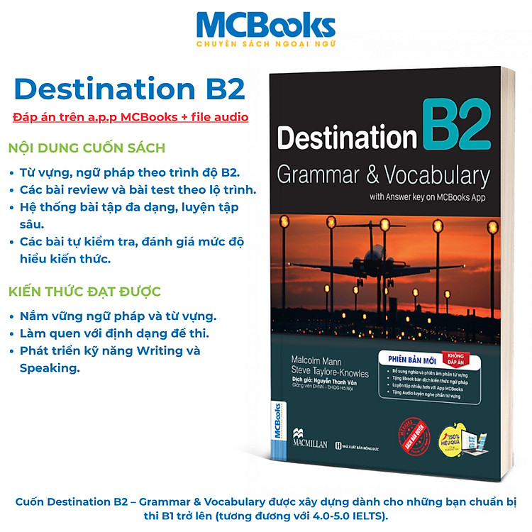 Sách - Destination B2 Grammar and Vocabulary Tặng Audio Và Bài Tập Thực Hành MCBooks