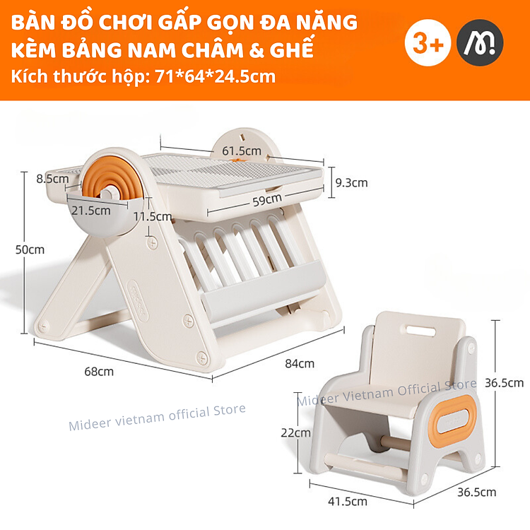 Mua Bàn đồ chơi gấp gọn Mideer Chính hãng Ưu đãi - Hình ảnh 3