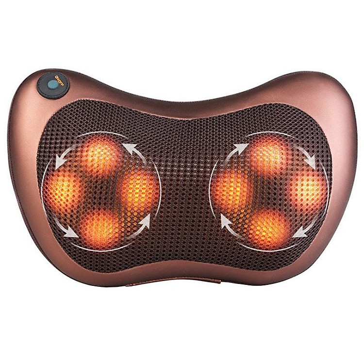 Gối Massage Hồng Ngoại 8 Bi giải tỏa căng thẳng, trị liệu cổ, vai, cột sống lưng - NPD-5818-GoiMatXa8bi