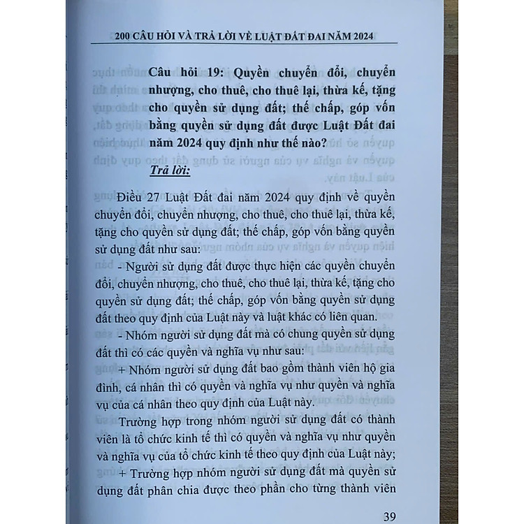 200 Câu Hỏi và Trả Lời Về Luật Đất Đai Năm 2024 - Ảnh 6
