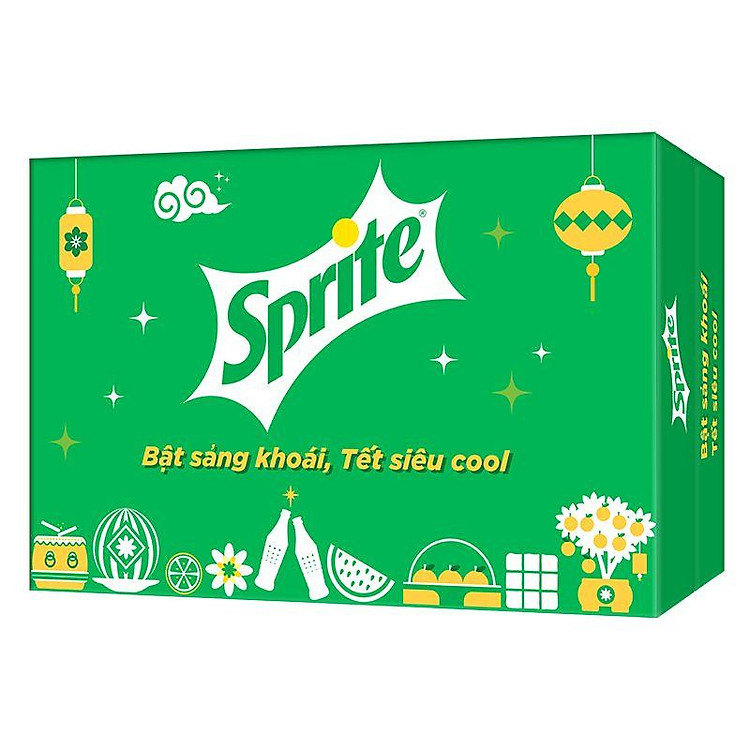 Thùng 24 Lon Nước Giải Khát Có Gas Sprite 320ml/Lon