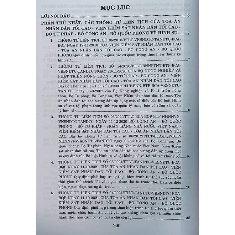 Các thông tư liên tịch của Tòa án nhân dân tối cao - Viện kiểm sát nhân dân tối cao - Bộ tư pháp - Bộ công an - Bộ quốc phòng về hình sự, tố tụng hình sự, dân sự, tố tụng - Ảnh 7