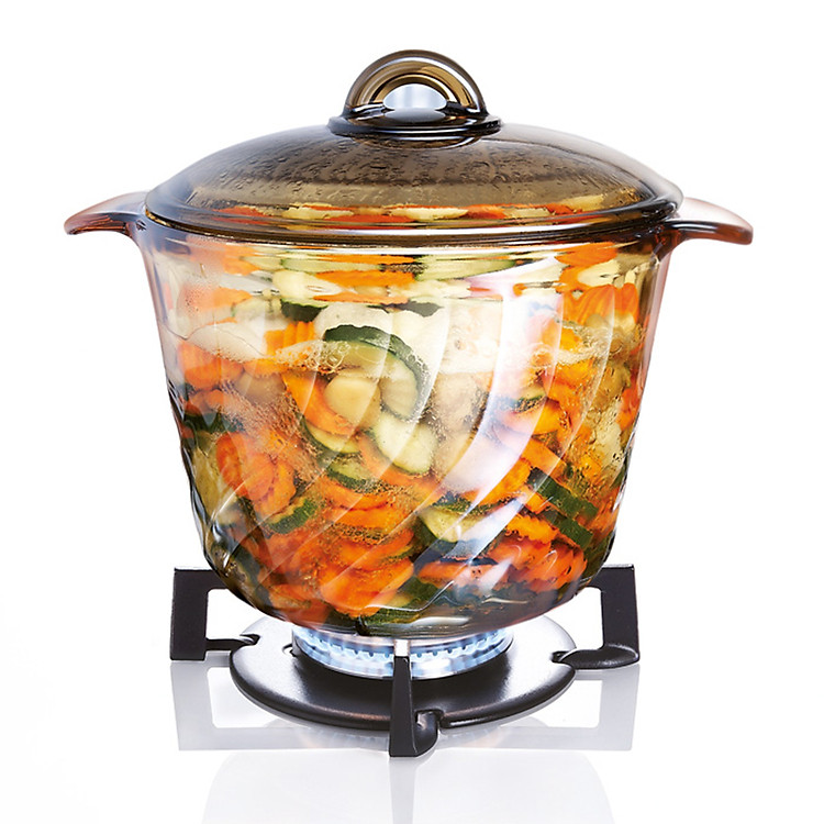 Nồi thủy tinh Luminarc Amberline Trianon Eclipse 3.5L thân xoắn đáy nhám
