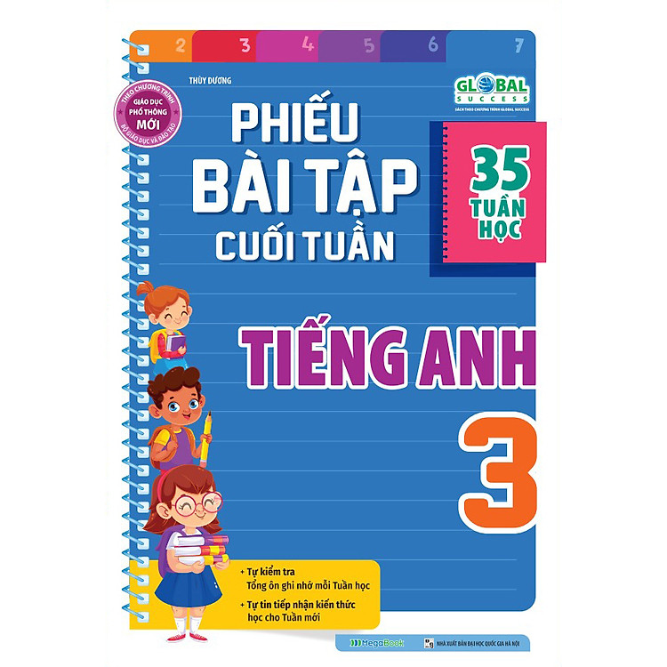 Phiếu Bài Tập Cuối Tuần Tiếng Anh 3 – Global Success (35 Tuần Học)