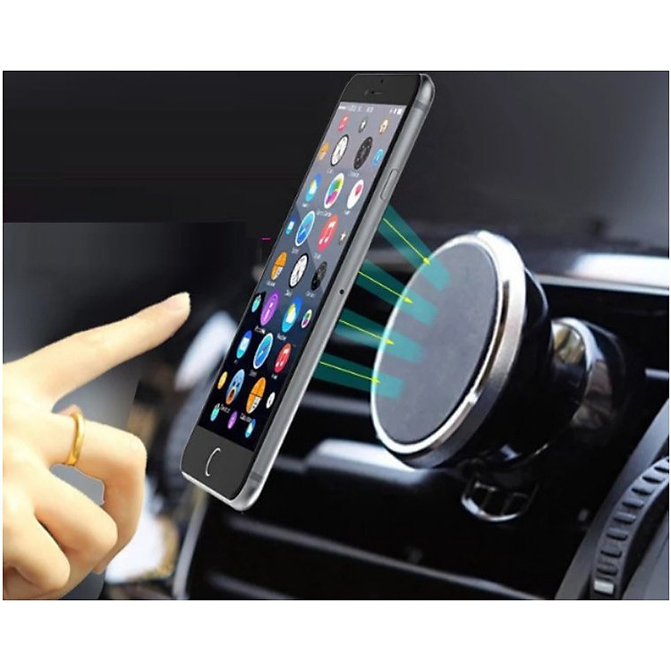 Giá Đỡ Điện Thoại Xoay 360 Độ Hít Nam Châm Trên cửa gió Ô tô