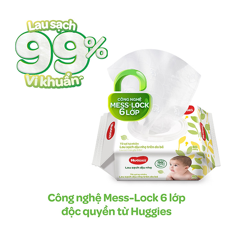 Combo 12 Khăn Ướt Huggies Cho Trẻ Sơ Sinh Chính hãng Giá rẻ - Hình ảnh 4