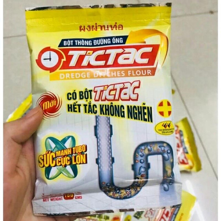 Men bể phốt Tictac - Bột thông cống Tictac