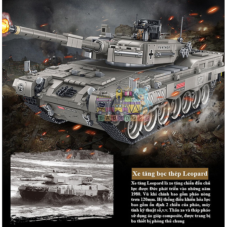 Bộ Đồ Chơi Lắp Ghép Xe Tăng Leopard Chính hãng Tiết kiệm - Hình ảnh 5
