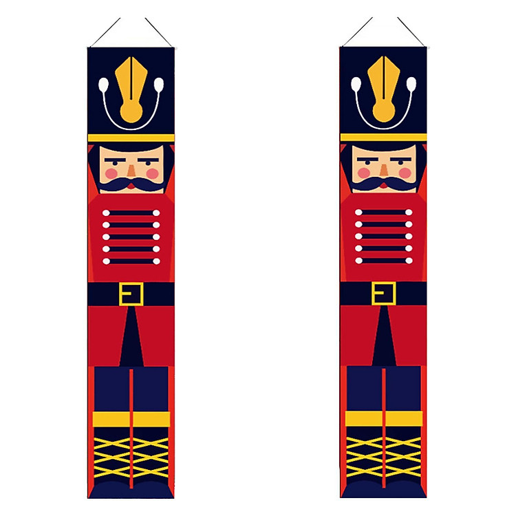 Christmas Banner Sign Nutcracker Christmas Sign for Wall Hanging