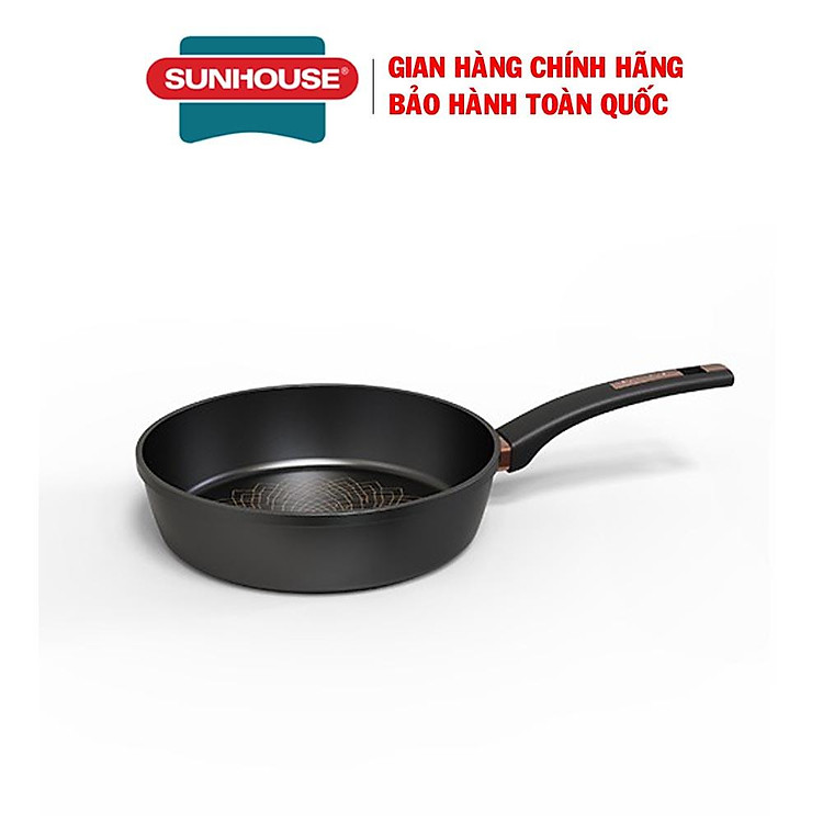 Chảo chống dính đáy từ Ultra Titanium Sunhouse ST20B, ST26B, ST28B, ST30B, Chống dính Ultra Titanium có độ bền 15 năm