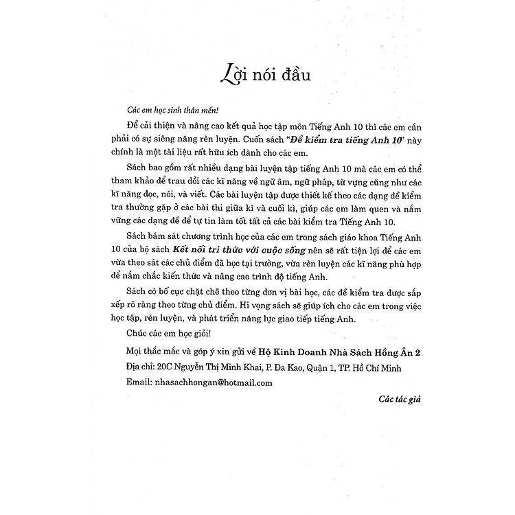 Đề Kiểm Tra Tiếng Anh 10 - Ảnh 5