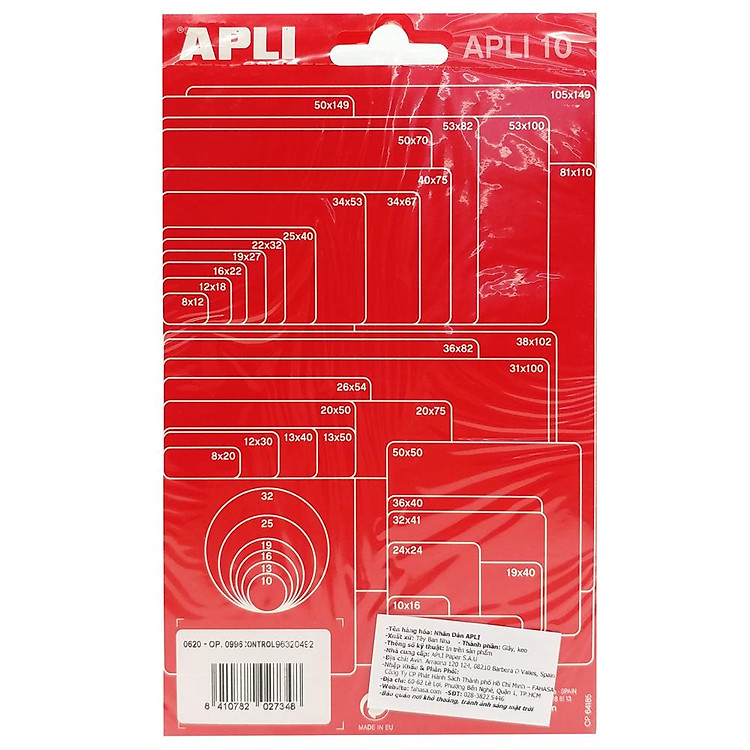 Nhãn Dán Vàng 10 Miếng 13 APLI - Ảnh 5