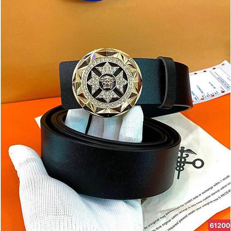 Thắt lưng nam dây nịt nam mặt đá tròn xoay đính đá cao cấp