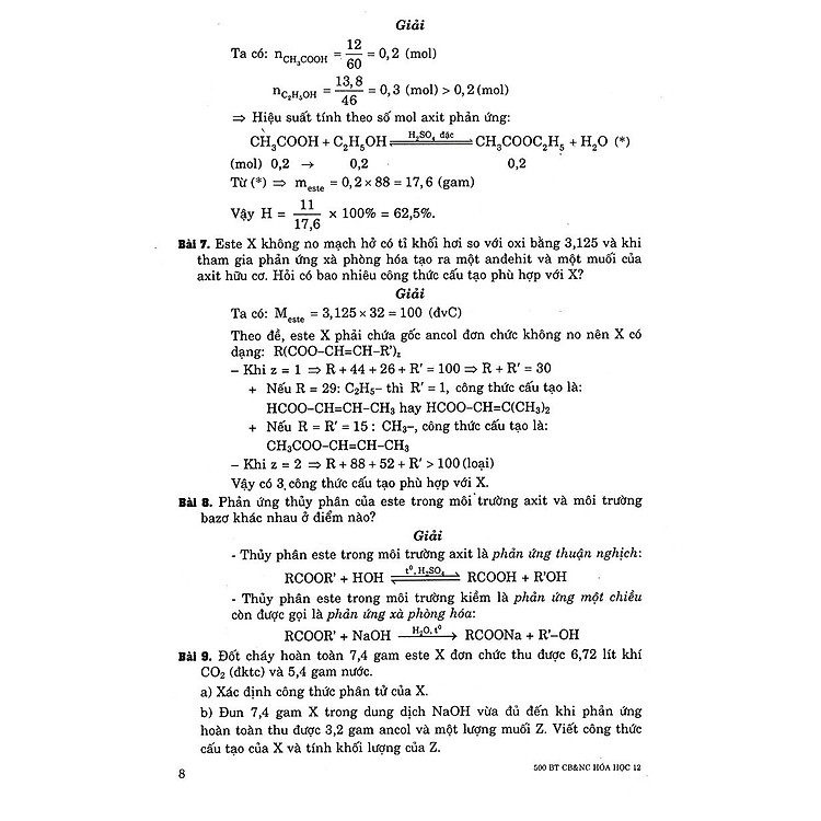 500 Bài Tập Cơ Bản Và Nâng Cao Hoá Học 12 - Ảnh 5