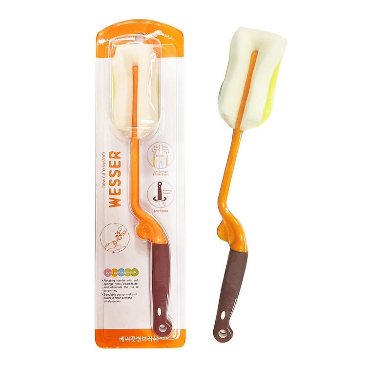 Mua Dụng cụ rửa bình sữa Wesser - Cam Uy tín Tiết kiệm - Hình ảnh 3