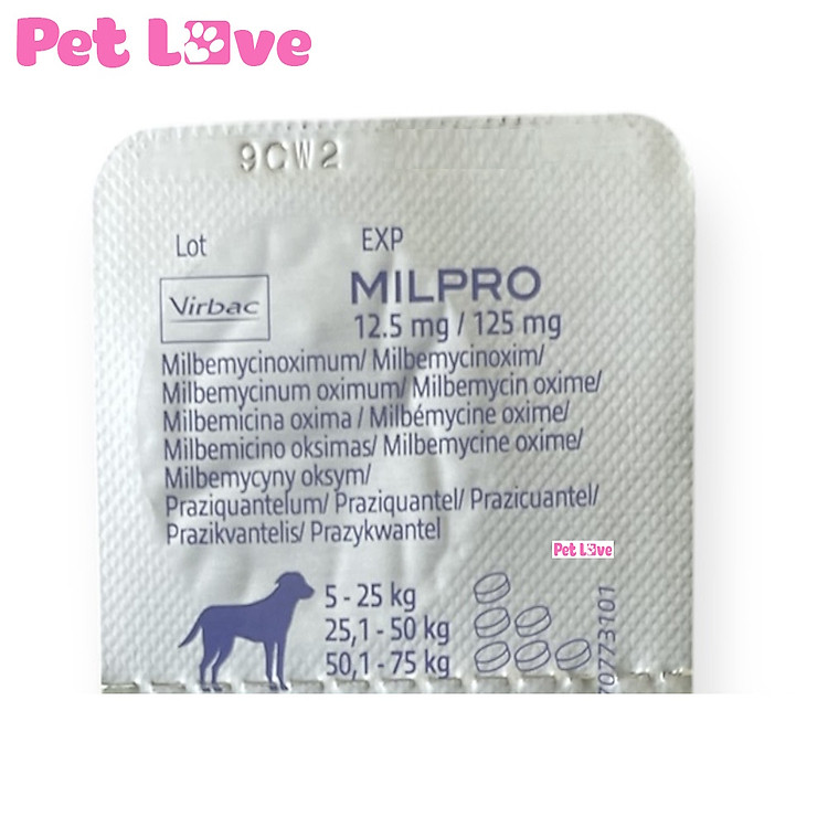 Virbac Milpro xổ giun sán chó mèo (sản xuất tại Pháp)