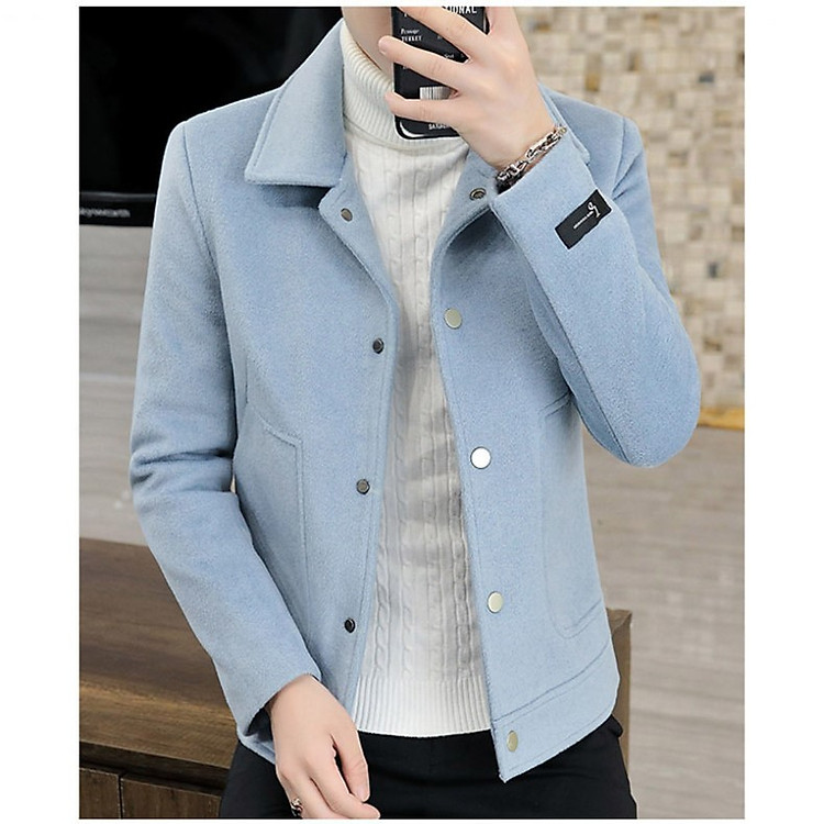 Áo khoác dạ nam dáng ngắn hàn quốc mới NAD107