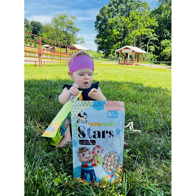 Bánh Ăn Dặm PAPAFOOD PAPAPUFFS STARS 50g Đảm bảo Giá tốt - Hình ảnh 3