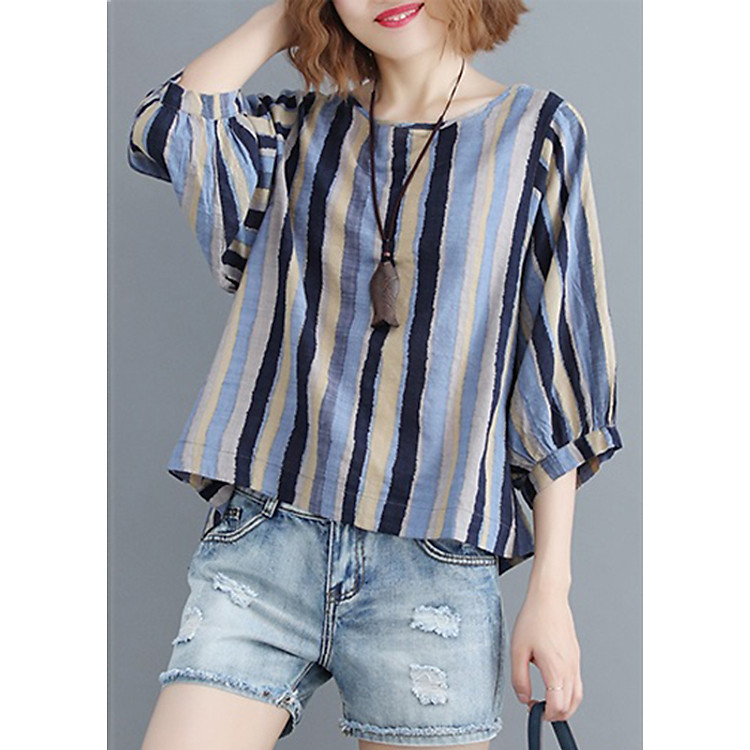 Áo nữ tay lỡ vải đũi Sm54
