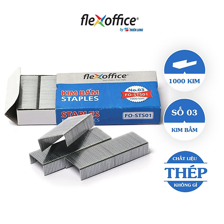 Hộp Kim Bấm Số 3 Thiên Long FO-STS01 (10 hộp)