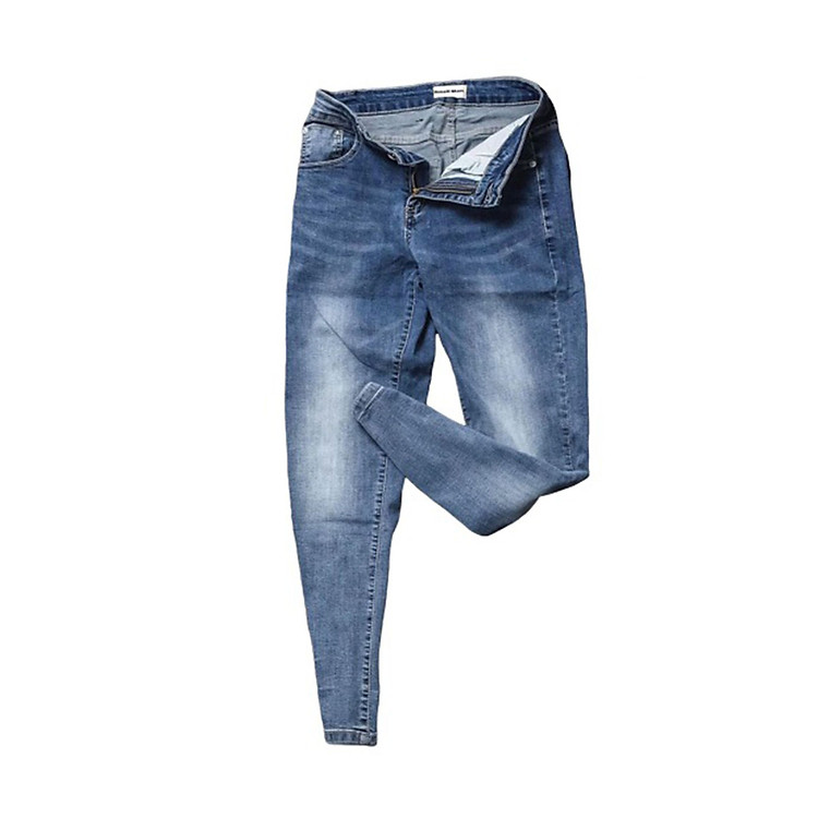 Quần jeans nam co dãn , quần bò nam kiểu trơn và xước thiết kế trẻ trung đơn điệu phá cách gồm 5 kích thước (28-32) Julido mẫu QJN099703 - Màu xanh phối bạc