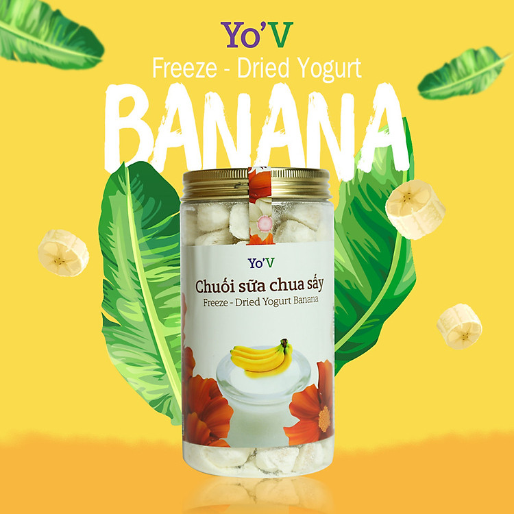 Sữa chua sấy YoV VINAMIT CHUỐI 90g (Lon)