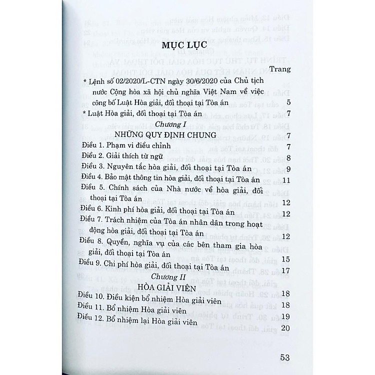 Luật Hòa Giải, Đối Thoại Tại Tòa Án (Hiện Hành) - Ảnh 5