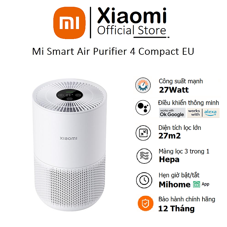 Máy lọc không khí Xiaomi Smart Air Purifier 4 Compact EU BHR5860EU Hàng chính hãng