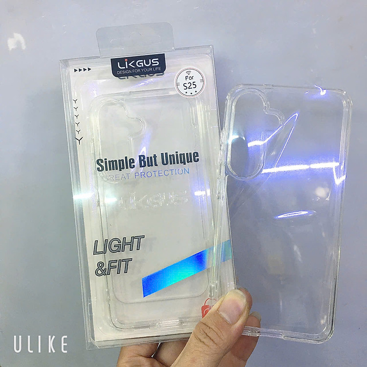 Ốp lưng cho Samsung S25 Ultra , S25 , S25 Plus Likgus Akz trong suốt chống sốc không ố màu( hàng chính hãng)