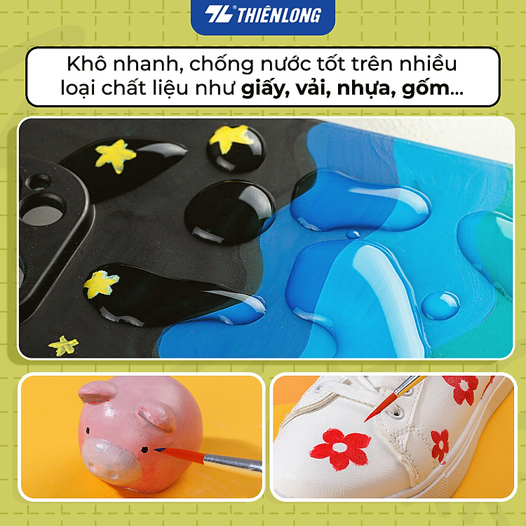 Màu Nước Acrylic Dạng Tuýp 75ml Thiên Long Colokit ACR-C009 - Đỏ - Ảnh 6