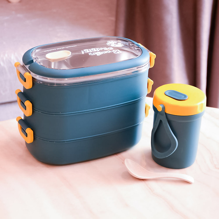 Hộp Cơm Giữ Nhiệt INOX304 Hiện Đại Kèm Hộp Đựng Canh Soup