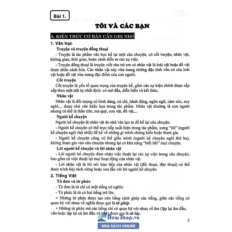 Hướng Dẫn Học Và Làm Bài Ngữ Văn Lớp 6 - Tập 1 (Bám Sát SGK Kết Nối Tri Thức Với Cuộc Sống) - Ảnh 5
