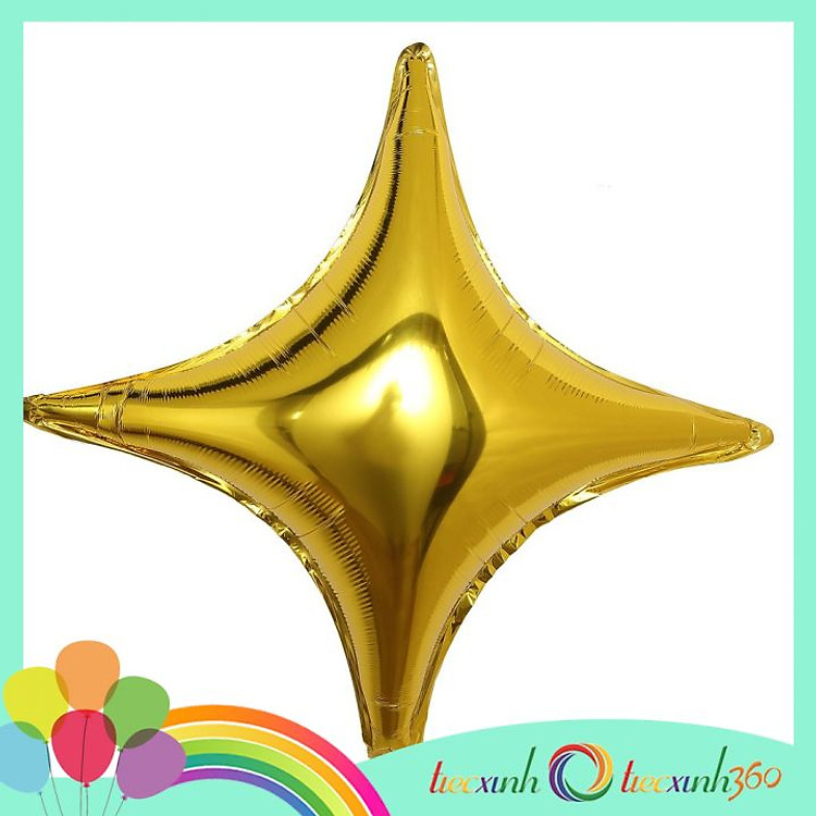 Bong bóng trang trí tiệc hình sao 4 cánh 60cm (2 cái) - Ảnh 4