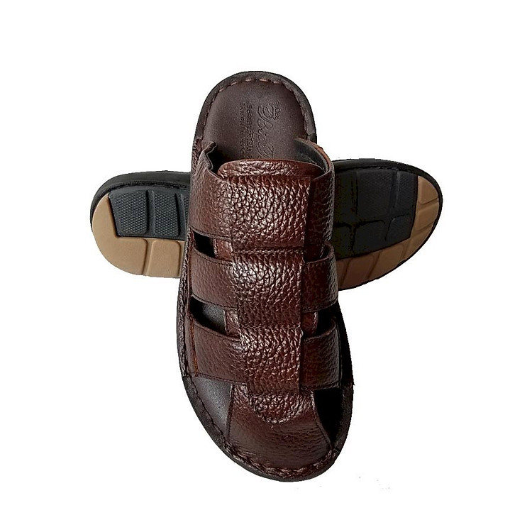 Dép Da Nam Bít Mũi da bò thật cao cấp DN7