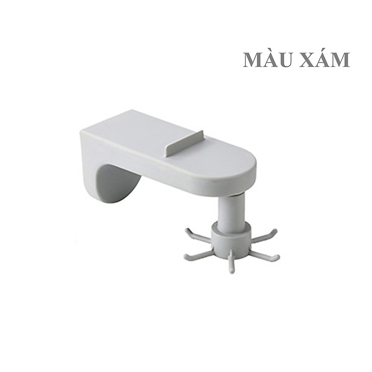 Móc dán tường lớn có thanh đỡ để đồ vật nặng - Dán trần nhà hay kệ tủ - Có thể treo ngược - Chùm móc tròn có nhiều móc con - Màu đen - Màu trắng - Màu xám