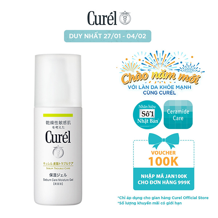 Gel Dưỡng Da Dành Cho Da Dầu Curel Sebum Trouble Care Sebum Care Moisture Gel (120ml)